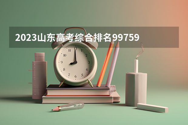 2023山东高考综合排名99759的考生报什么大学