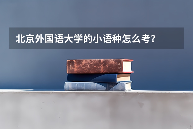 北京外国语大学的小语种怎么考？