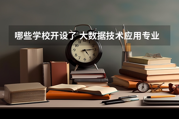 哪些学校开设了 大数据技术应用专业